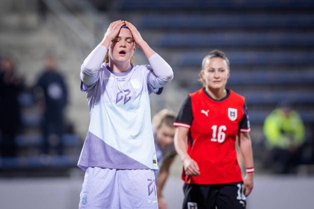 AUSTRIA - NORWAY WOMEN Annabel Schasching of Austria and Signe Gaupset of Norway during the league phase of 2027 FIFA Women s World Cup European Qualifiers League A football match between Austria and Norway. BSFZ Arena, Vienna, Austria, March 03, 2026. Photo by Branislav Racko Copyright: xx 080A0902