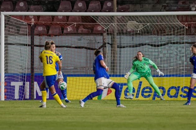 during the Womens European Qualifiers, Group A1, match between Italy and Sweden at Oreste Granillo Stadium in Reggio Calabria, Italy. Copyright: xFRANCESCOxFARINAx Sportspressphoto_SPR100597
