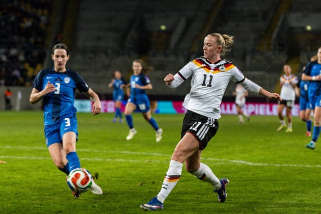 GER, UEFA Qualification for the FIFA Womens World Cup 2027, Germany Slovenia 03 03 2026, Rudolf Harbig Stadium, Dresden, GER, UEFA Qualification for the FIFA Womens World Cup 2027, Germany Slovenia Lea Schüller Germany 11 zum 5 0 Â nordphotoxGmbHxx xAlexanderxTrienitz nph00051