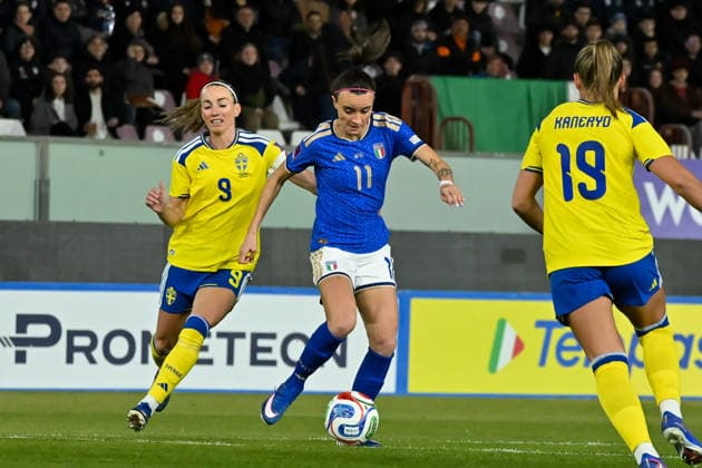 REGGIO CALABRIA, ITALY - MARCH 03: Barbara Bonansea of Italy during group stage match between Italy and Sweden at Stadio Oreste Granillo on March 3, 2026 in Reggio Calabria, Italy.  Copyright: xAndreaxRosito IPAxSportx xipa-agency.netx xx IPA_72328310 IPA_Agency_IPA72328310