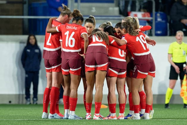 Lausanne, Switzerland - March 03 : Riola Xhemaili of Switzerland celebrates after scoring her team s first goal with teammates during the FIFA Women s World Cup 2027 Qualifiers match between Switzerland and Northern Ireland at Stade de la Tuiliere on March 03 , 2026 in Lausanne, Switzerland. (Photo by Giuseppe Velletri SPP) Copyright: xGiuseppexVelletrix xSPPx Sportspressphoto_SPR100610
