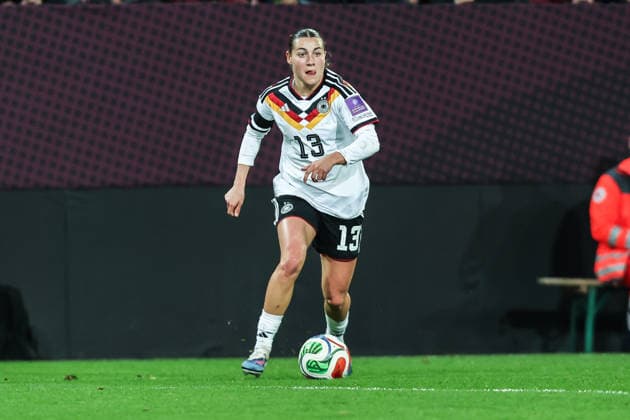Sport, Football, World Cup Qualification Europe Women Season 2026 League A Group 4 1 Matchday Germany Slovenia 03 03 2026, Rudolf Harbig Stadion Dresden Carlotta Wamser Germany, 13 Dresden Rudolf Harbig Stadion Saxony Germany