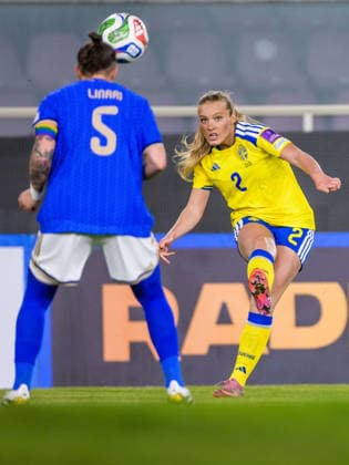 260303 Smilla Holmberg of Sweden during the Women s FIFA World Cup Qualifier football match between between Italy and Sweden on March 3, 2026 in Reggio Calabria Photo Ludvig Thunman BILDBYRAN code LT LT0780 fotboll football soccer fotball vm kval kval fifa womens world cup qualifier qualifier italien italy sverige sweden dam bbeng  Copyright: LUDVIGxTHUNMAN BB260303LT082