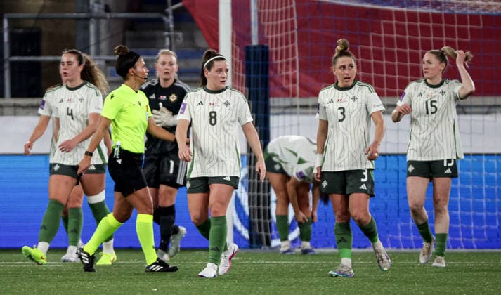 2027 FIFA Women s World Cup Qualifier Group F, Stade de la Tuiliere, Lausanne, Switzerland 3 3 2026 Switzerland vs Northern Ireland Northern Ireland players dejected after conceding their 1st goal of the match Northern Ireland players dejected after conceding their 1st goal of the match 3 3 2026  Copyright: x INPHO Presseye WilliamxCherryx Switzerland v N Ireland_060
