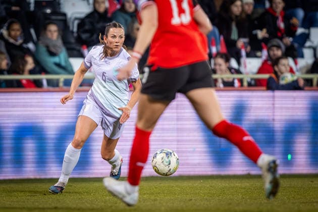 AUSTRIA - NORWAY WOMEN Tuva Hansen of Norway during the league phase of 2027 FIFA Women s World Cup European Qualifiers League A football match between Austria and Norway. BSFZ Arena, Vienna, Austria, March 03, 2026. Photo by Branislav Racko Copyright: xx 080A1437