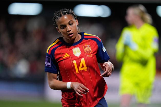March 3, 2026, Castellon, Castellon, Spain: Vicky Lopez of Spain reacts during the European WomenÃ¢â‚¬â ¢s qualifiers for the FIFA WomenÃ¢â‚¬â ¢s World Cup 2027, League Phase MD1, football match played between Spain and Iceland at Estadio SkyFi Castalia on March 03, 2026, in Castellon, Spain. Castellon Spain - ZUMAa181 20260303_zaa_a181_070 Copyright: xDennisxAgyemanx