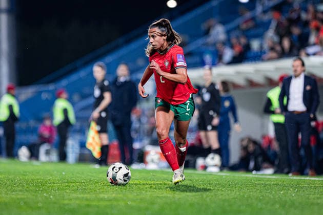 Portugal v Finland - Womens World Cup Qualifiers VIZELA, PORTUGAL - MARCH 03: Catarina Amado of Portugal runs with the ball during the Women™s World Cup Qualifiers match between Portugal and Finland at Estadio do FC Vizela on March 03, 2026 in Vizela, Portugal. (Photo by Sofia Garrido RSM Press via Photo Players Images Magara press) Vizela Estadio do FC Vizela Portugal Copyright: xSofiaxGarridox