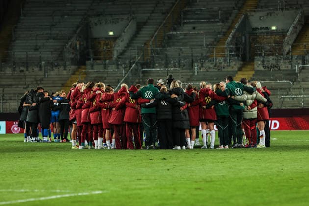 Sport, Soccer, World Cup Qualification Europe Women Season 2026 League A Group 4 1 Matchday Germany Slovenia 03 03 2026, Rudolf Harbig Stadion Dresden Team Circle Germany Dresden Rudolf Harbig Stadion Saxony Germany