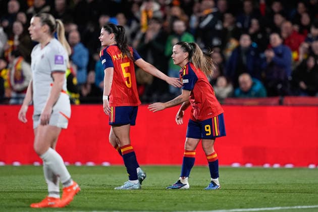 March 3, 2026, Castellon, Castellon, Spain: Claudia Pina of Spain celebrates a goal during the European WomenÃ¢â‚¬â ¢s qualifiers for the FIFA WomenÃ¢â‚¬â ¢s World Cup 2027, League Phase MD1, football match played between Spain and Iceland at Estadio SkyFi Castalia on March 03, 2026, in Castellon, Spain. Castellon Spain - ZUMAa181 20260303_zaa_a181_076 Copyright: xDennisxAgyemanx
