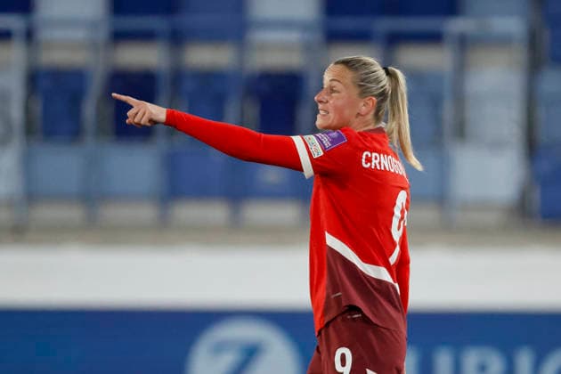 Ana Maria Crnogorcevic Switzerland, 09 , Switzerland, Football, UEFA Womens World Cup Qualification, Group B 2, Switzerland vs Northern Ireland, 03 03 2026, Lausanne Stade de la Tuiliere Switzerland Copyright: xGrantxHubbsx