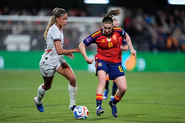 March 3, 2026, Castellon, Castellon, Spain: Mariona Caldentey of Spain in action during the European WomenÃ¢â‚¬â ¢s qualifiers for the FIFA WomenÃ¢â‚¬â ¢s World Cup 2027, League Phase MD1, football match played between Spain and Iceland at Estadio SkyFi Castalia on March 03, 2026, in Castellon, Spain. Castellon Spain - ZUMAa181 20260303_zaa_a181_077 Copyright: xDennisxAgyemanx