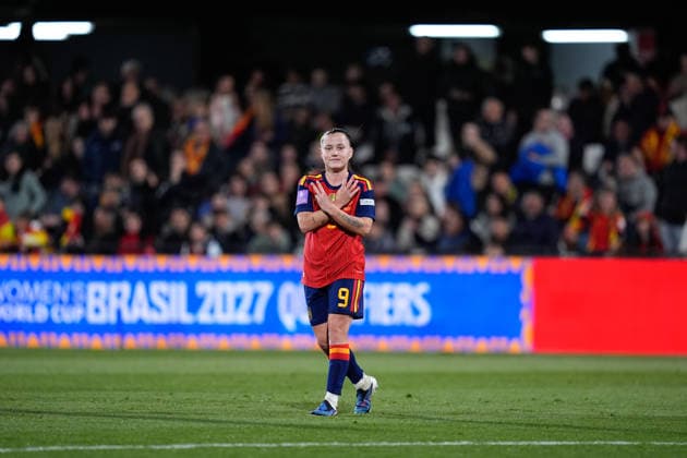 March 3, 2026, Castellon, Castellon, Spain: Claudia Pina of Spain celebrates a goal during the European WomenÃ¢â‚¬â ¢s qualifiers for the FIFA WomenÃ¢â‚¬â ¢s World Cup 2027, League Phase MD1, football match played between Spain and Iceland at Estadio SkyFi Castalia on March 03, 2026, in Castellon, Spain. Castellon Spain - ZUMAa181 20260303_zaa_a181_078 Copyright: xDennisxAgyemanx
