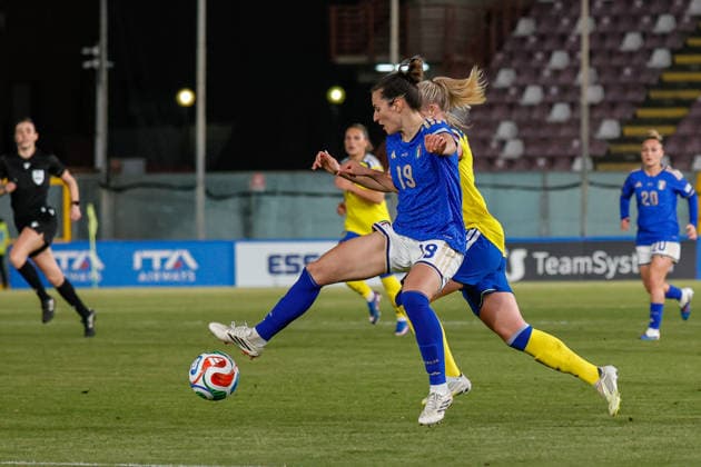 during the Womens European Qualifiers, Group A1, match between Italy and Sweden at Oreste Granillo Stadium in Reggio Calabria, Italy. Copyright: xFRANCESCOxFARINAx Sportspressphoto_SPR100639
