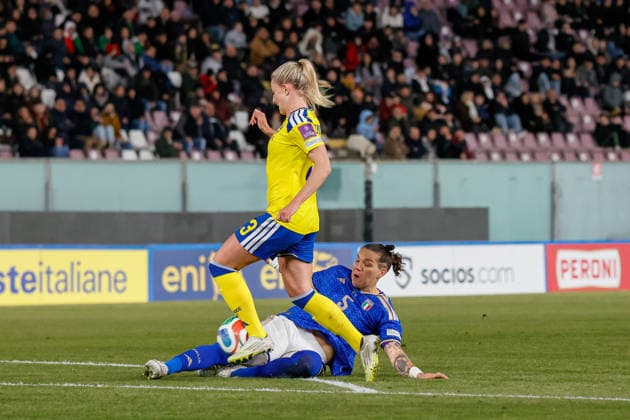 during the Womens European Qualifiers, Group A1, match between Italy and Sweden at Oreste Granillo Stadium in Reggio Calabria, Italy. Copyright: xFRANCESCOxFARINAx Sportspressphoto_SPR100640