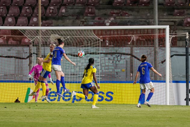 during the Womens European Qualifiers, Group A1, match between Italy and Sweden at Oreste Granillo Stadium in Reggio Calabria, Italy. Copyright: xFRANCESCOxFARINAx Sportspressphoto_SPR100652