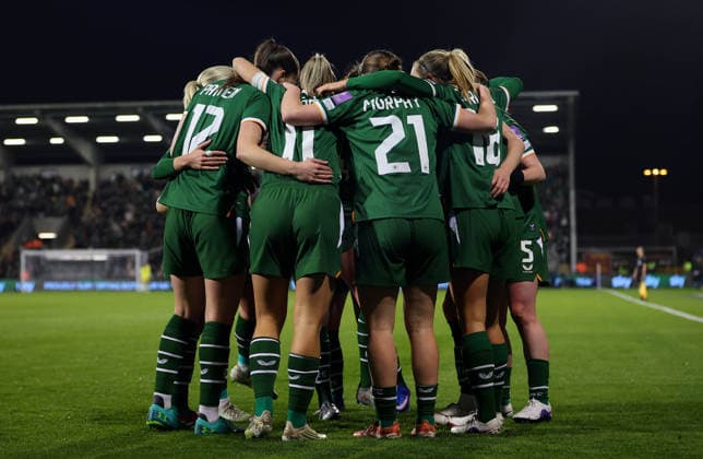 2027 FIFA Women s World Cup Qualifier, Tallaght Stadium, Dublin 3 3 2026 Republic of Ireland WNT vs France Ireland™s Katie McCabe celebrates scoring the first goal of the game with her teammates Katie McCabe celebrates scoring the first goal with her teammates 3 3 2026  Copyright: x INPHO RyanxByrnex RB2_4708