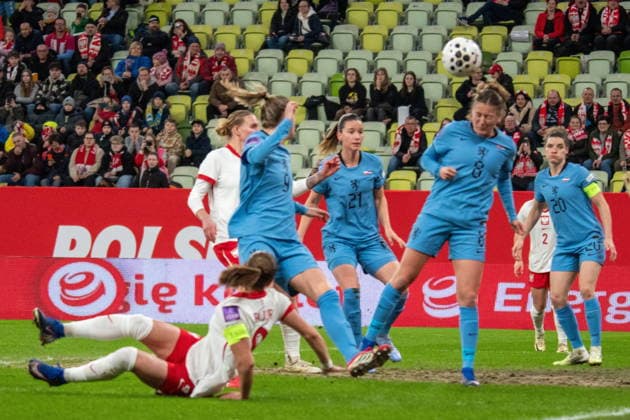 Gdansk 03.03.2026. Pilka nozna Mistrzostwa Swiata kobiet - Kwalifikacje - Liga A sezon 2025 2026 kolejka mecz: Polska - Holandia --- Football Women s World Cup - Qualification - League A season 2025 2026 round match: Poland - Holland nz Wiekee Kaptein Fot. Wojciech Malachowski Arena Akcji NEWSPIX.PL --- newspix.pl POLAND OUT! 