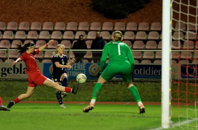 Freya Gregory of Scotland attempts a shot on goal Luxembourg Women v Scotland Women, 2027 FIFA Women s World Cup Qualifiers, Group D, Football, Stade mile Mayrisch, Luxembourg - 03 Mar 2026 Stade mile Mayrisch Luxembourg EDITORIAL USE ONLY No use with unauthorised audio, video, data, fixture lists, club league logos or live services. Online in-match use limited to 120 images, no video emulation. No use in betting, games or single club league player publications. Copyright: xGeorgexTewkesbury Shutterstockx 16719926au