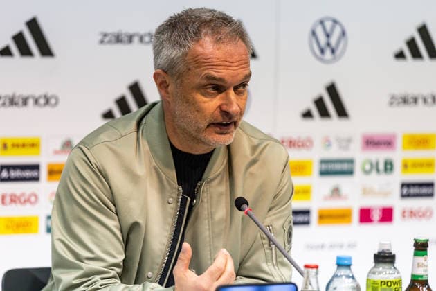 GER, UEFA Qualification for the FIFA Womens World Cup 2027, Germany Slovenia 03 03 2026, Rudolf Harbig Stadium, Dresden, GER, UEFA Qualification for the FIFA Womens World Cup 2027, Germany Slovenia Christian Wück, national coach Germany at the press conference Â nordphotoxGmbHxx xAlexanderxTrienitz nph00051