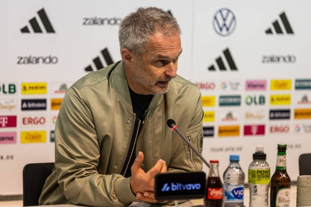 GER, UEFA Qualification for the FIFA Womens World Cup 2027, Germany Slovenia 03 03 2026, Rudolf Harbig Stadium, Dresden, GER, UEFA Qualification for the FIFA Womens World Cup 2027, Germany Slovenia Christian Wück, national coach Germany at the press conference Â nordphotoxGmbHxx xAlexanderxTrienitz nph00051