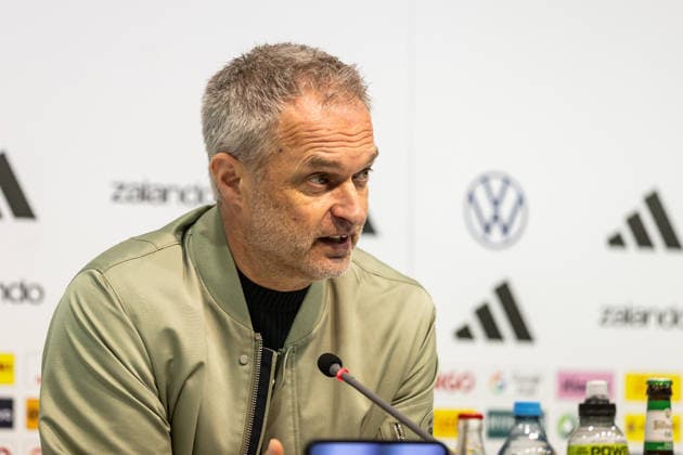 GER, UEFA Qualification for the FIFA Womens World Cup 2027, Germany Slovenia 03 03 2026, Rudolf Harbig Stadium, Dresden, GER, UEFA Qualification for the FIFA Womens World Cup 2027, Germany Slovenia Christian Wück, national coach Germany at the press conference Â nordphotoxGmbHxx xAlexanderxTrienitz nph00051
