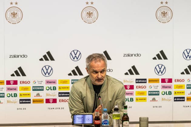 GER, UEFA Qualification for the FIFA Womens World Cup 2027, Germany Slovenia 03 03 2026, Rudolf Harbig Stadium, Dresden, GER, UEFA Qualification for the FIFA Womens World Cup 2027, Germany Slovenia Christian Wück, national coach Germany at the press conference Â nordphotoxGmbHxx xAlexanderxTrienitz nph00051