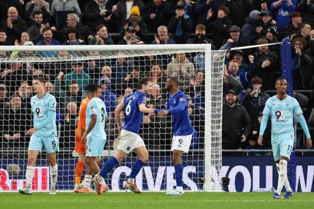 James Tarkowski of Everton celebrates their goal to make it 1-0 Everton v Burnley, Premier League, Football, Hill Dickinson Stadium, Liverpool, UK - 03 Mar 2026Liverpool Hill Dickinson Stadium United Kingdom EDITORIAL USE ONLY No use with unauthorised audio, video, data, fixture lists, club league logos or live services. Online in-match use limited to 120 images, no video emulation. No use in betting, games or single club league player publications.  Copyright: xPhilxBryan Shutterstockx 16719989w