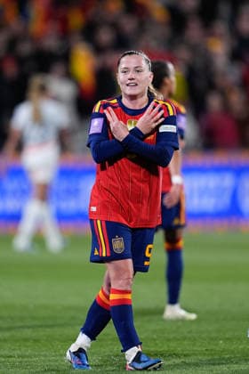 March 3, 2026, Castellon, Castellon, Spain: Claudia Pina of Spain celebrates a goal during the European WomenÃ¢â‚¬â ¢s qualifiers for the FIFA WomenÃ¢â‚¬â ¢s World Cup 2027, League Phase MD1, football match played between Spain and Iceland at Estadio SkyFi Castalia on March 03, 2026, in Castellon, Spain. Castellon Spain - ZUMAa181 20260303_zaa_a181_148 Copyright: xDennisxAgyemanx