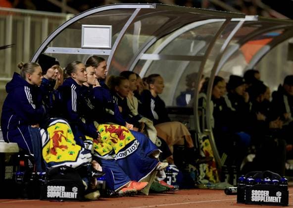 Scotland substitutes Luxembourg Women v Scotland Women, 2027 FIFA Women s World Cup Qualifiers, Group D, Football, Stade mile Mayrisch, Luxembourg - 03 Mar 2026 Stade mile Mayrisch Luxembourg EDITORIAL USE ONLY No use with unauthorised audio, video, data, fixture lists, club league logos or live services. Online in-match use limited to 120 images, no video emulation. No use in betting, games or single club league player publications. Copyright: xGeorgexTewkesbury Shutterstockx 16719926be