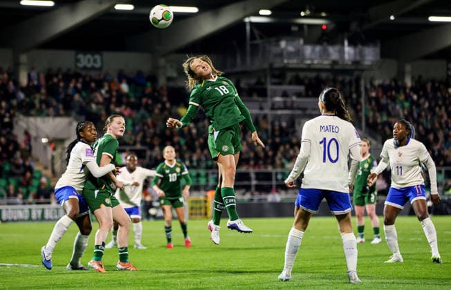 2027 FIFA Women s World Cup Qualifier, Tallaght Stadium, Dublin 3 3 2026 Republic of Ireland WNT vs France Ireland™s Kyra Carusa in action Kyra Carusa in aciton 3 3 2026  Copyright: x INPHO RyanxByrnex RB2_4988