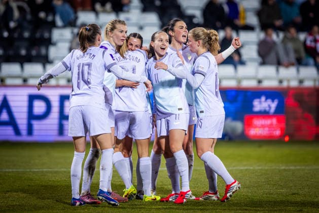 AUSTRIA - NORWAY WOMEN Players of Norway Caroline Graham Hansen, Ada Hegerberg, Justine Kielland, Julie Blakstad celebrate a goal scored by Lisa Naalsund during the league phase of 2027 FIFA Women s World Cup European Qualifiers League A football match between Austria and Norway. BSFZ Arena, Vienna, Austria, March 03, 2026. Photo by Branislav Racko Copyright: xx 080A1523
