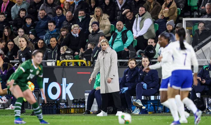 2027 FIFA Women s World Cup Qualifier, Tallaght Stadium, Dublin 3 3 2026 Republic of Ireland WNT vs France Ireland Head Coach Carla Ward Carla Ward 3 3 2026  Copyright: x INPHO NickxElliottx AC010556