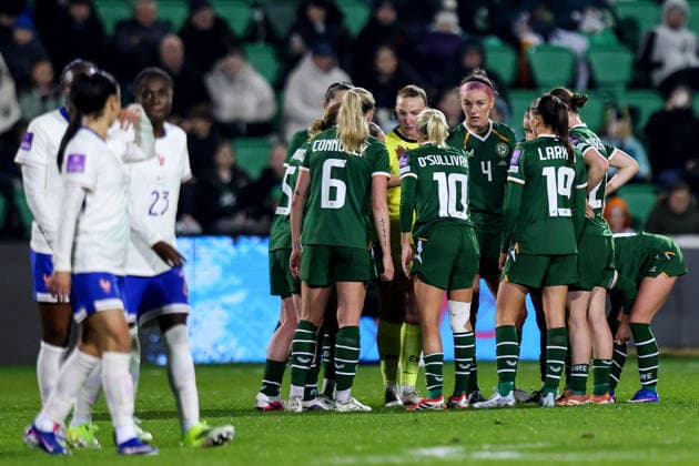 2027 FIFA Women s World Cup Qualifier, Tallaght Stadium, Dublin 3 3 2026 Republic of Ireland WNT vs France A view of a Ireland huddle A view of a Ireland huddle 3 3 2026  Copyright: x INPHO RyanxByrnex RB1_5507