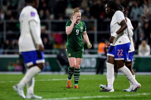 2027 FIFA Women s World Cup Qualifier, Tallaght Stadium, Dublin 3 3 2026 Republic of Ireland WNT vs France Ireland™s Amber Barrett Amber Barrett 3 3 2026  Copyright: x INPHO RyanxByrnex RB1_6114