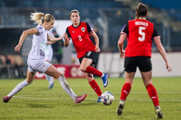 260303 Barbara Martina Dunst of Austria during the FIFA Women s World Cup Qualifier football match between Austria and Norway on March 3, 2026 in Vienna Photo Marius Simensen BILDBYRAN COP 238 MM0059 austria bbeng dam fifa world cup qualifier football fotball fotball landskamp norge norway soccer vm kval vm kvalifisering kvinner vm kvalik osterrike  Copyright: MARIUSxSIMENSEN BB260303BB892