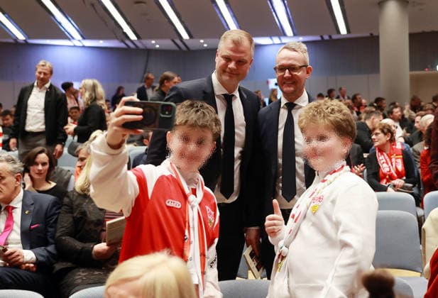 03 03 26 VfB Stuttgart Concert Classic meets Curve Germany, Stuttgart, 03 03 2026, Football, Bundesliga, VfB Stuttgart, Concert Classic meets Curve in the Liederhalle Stuttgart f l Fabian Wohlgemuth Chief Sports Officer , Alexander Wehrle Chief Executive Officer