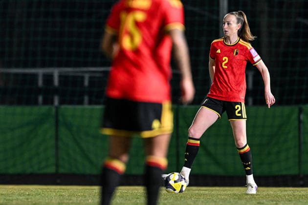 SOCCER WOMEN UEFA QUALIFIERS B4 MD1 ISRAEL VS BELGIUM Sari Kees (2) of Belgium pictured during a women football game between the national teams of Israel and Belgium, called the Red Flames, on the first match day in League B Group B4 in the league stage of the 2026-27 UEFA Women s European Qualifiers competition , on Tuesday 3 March 2026 in Budapest , Hungary . PHOTO SPORTPIX Stijn Audooren Budapest BSC Stadium - Budaors Hungary  Copyright: xSportpix.bex xStijnxAudoorenxStijnxAudoorenx