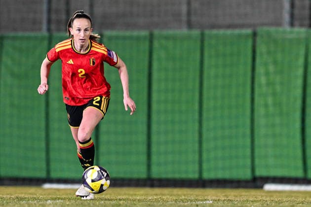 SOCCER WOMEN UEFA QUALIFIERS B4 MD1 ISRAEL VS BELGIUM Sari Kees (2) of Belgium pictured during a women football game between the national teams of Israel and Belgium, called the Red Flames, on the first match day in League B Group B4 in the league stage of the 2026-27 UEFA Women s European Qualifiers competition , on Tuesday 3 March 2026 in Budapest , Hungary . PHOTO SPORTPIX Stijn Audooren Budapest BSC Stadium - Budaors Hungary  Copyright: xSportpix.bex xStijnxAudoorenxStijnxAudoorenx