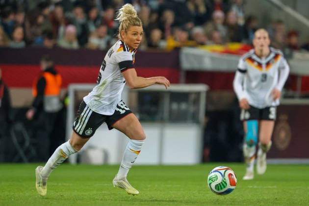 Dresden, Germany 03 March 2026 International match for Womens World Cup Qualification Germany Women vs Slovenia Women Pictured Linda Dallmann Germany Copyright: HMBxMedia MadeleinexFantini