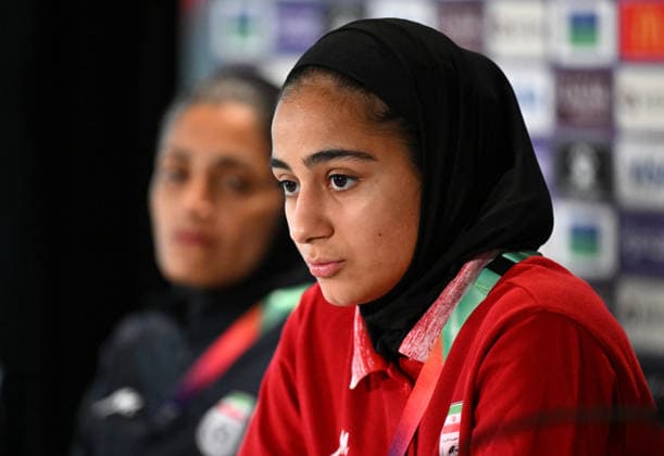 SOCCER IRAN press conference, PK, Pressekonferenz Iran player Sara Didar looks on during the Women s Asian Cup Iran team press conference at the Gold Coast Stadium on the Gold Coast, Wednesday, March 4, 2026 ( NO ARCHIVING Gold Coast Queensland Australia  Copyright: xDavexHuntx 20260304165884406439