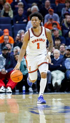 March 03, 2026: Virginia Cavaliers Guard 1 Malik Thomas dribbles the ball up the court during a NCAA, College League, USA Men s Basketball game between the Wake Forest Demon Deacons and the University of Virginia Cavaliers at John Paul Jones Arena in Charlottesville, VA. CSM Charlottesville United States of America - ZUMAc04_ 20260303_zma_c04_018 Copyright: xJustinxCooperx