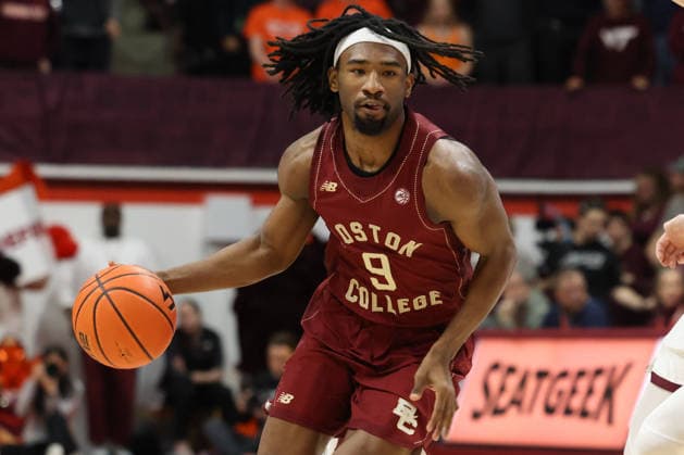 March 3, 2026: Boston College Eagles guard Chase Forte (9) drives to the basket during the NCAA, College League, USA Mens Basketball game between Boston College Eagles and Virginia Tech Hokies at Cassell Coliseum in Blacksburg, Virginia. CSM Blacksburg USA - ZUMAc04_ 20260303_zma_c04_051 Copyright: xGregxAtkinsx