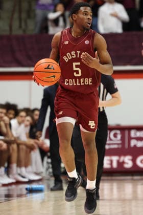 NCAA, College League, USA Basketball 2026: Boston College Vs Virginia Tech MAR 03 March 3, 2026: Boston College Eagles guard Fred Payne (5) brings the ball up during the NCAA Mens Basketball game between Boston College Eagles and Virginia Tech Hokies at Cassell Coliseum in Blacksburg, Virginia. Greg Atkins CSM (Credit Image: Greg Atkins Cal Media) Blacksburg Va USA EDITORIAL USE ONLY Copyright: xx ZUMA-20260303_zma_c04_074.jpg GregxAtkinsx csmphotothree477245