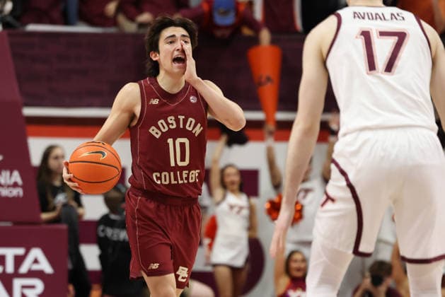 NCAA, College League, USA Basketball 2026: Boston College Vs Virginia Tech MAR 03 March 3, 2026: Boston College Eagles guard Luka Toews (10) brings the ball up during the NCAA Mens Basketball game between Boston College Eagles and Virginia Tech Hokies at Cassell Coliseum in Blacksburg, Virginia. Greg Atkins CSM (Credit Image: Greg Atkins Cal Media) Blacksburg Va USA EDITORIAL USE ONLY Copyright: xx ZUMA-20260303_zma_c04_066.jpg GregxAtkinsx csmphotothree477253
