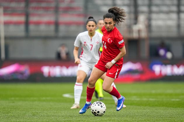 Turkiye v Malta - 2027 FIFA Women s World Cup European Qualifiers Halle Houssein of Turkey is in action during the FIFA Women s World Cup European Qualifiers 2027 match between Turkey and Malta at Pendik Stadium in Istanbul, Turkey, on March 3, 2026. Istanbul Istanbul Turkey  Copyright: xYagizxGurtugx originalFilename:gurtug-turkiyev260303_npaI1.jpg