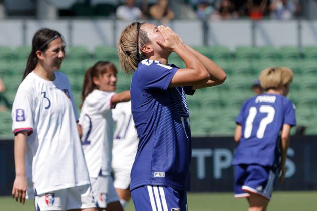 SOCCER ASIAN CUP JAPAN TAIWAN, Mina Tanaka of Japan reacts after a missed goal during the AFC Women™s Asian Cup Group C match between Japan and Taiwan at HBF Park in Perth, Wednesday, March 4, 2026. ( NO ARCHIVING, EDITORIAL USE ONLY PERTH WESTERN AUSTRALIA AUSTRALIA  Copyright: xRICHARDxWAINWRIGHTx 20260304130025874051