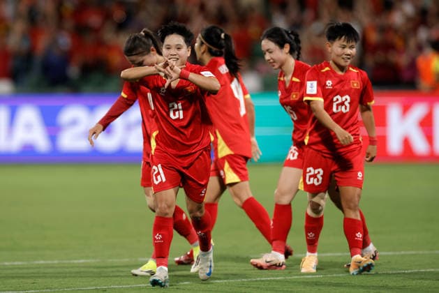 SOCCER ASIAN CUP VIETNAM INDIA, Ngan Thi Van Su of Vietnam reacts after scoring a goal during the AFC Women™s Asian Cup Group C match between Vietnam and India at HBF Park in Perth, Wednesday, March 4, 2026. ( NO ARCHIVING, EDITORIAL USE ONLY PERTH WESTERN AUSTRALIA AUSTRALIA  Copyright: xRICHARDxWAINWRIGHTx 20260304139960557337
