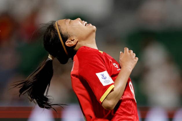 SOCCER ASIAN CUP VIETNAM INDIA, Huynh Nhu of Vietnam reacts after a missed goal opportunity during the AFC Women™s Asian Cup Group C match between Vietnam and India at HBF Park in Perth, Wednesday, March 4, 2026. ( NO ARCHIVING, EDITORIAL USE ONLY PERTH WESTERN AUSTRALIA AUSTRALIA  Copyright: xRICHARDxWAINWRIGHTx 20260304127132389845