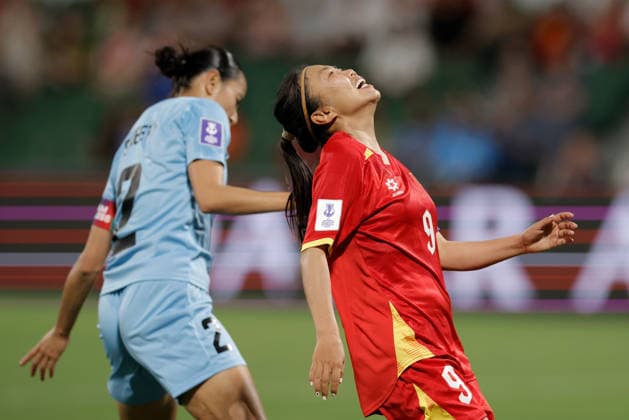 SOCCER ASIAN CUP VIETNAM INDIA, Huynh Nhu of Vietnam reacts after a missed goal opportunity during the AFC Women™s Asian Cup Group C match between Vietnam and India at HBF Park in Perth, Wednesday, March 4, 2026. ( NO ARCHIVING, EDITORIAL USE ONLY PERTH WESTERN AUSTRALIA AUSTRALIA  Copyright: xRICHARDxWAINWRIGHTx 20260304195713722861