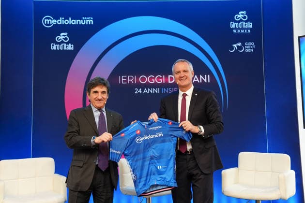 Urbano Cairo e Massimo Doris a Ieri Oggi e Domani, evento di rinnovo partnership tra RCS e Mediolanum per il Giro d™Italia, Milan (Italy) March 4, 2026 (Photo Claudio Furlan LaPresse)  Copyright: xClaudioxFurlan LaPressex